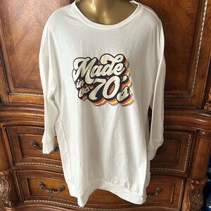 Retro 'Made in the 70s' Cream Graphic Sweatshirt